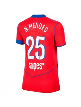 Paris Saint-Germain Nuno Mendes #25 Zenski Rezervni Dres 2025-26 Kratak Rukavima Paris Saint-Germain Nuno Mendes #25 Zenski Rezervni Dres 2025-26 Kratak Rukavima